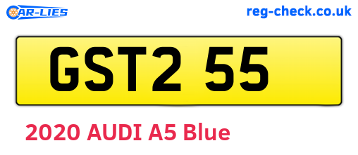 GST255 are the vehicle registration plates.