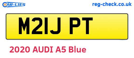 M21JPT are the vehicle registration plates.