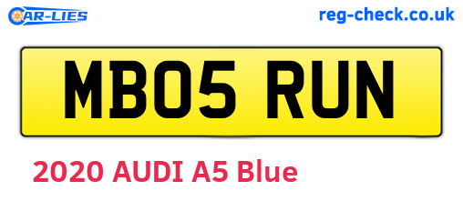 MB05RUN are the vehicle registration plates.
