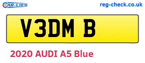 V3DMB are the vehicle registration plates.