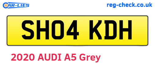 SH04KDH are the vehicle registration plates.