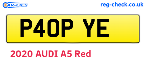 P40PYE are the vehicle registration plates.