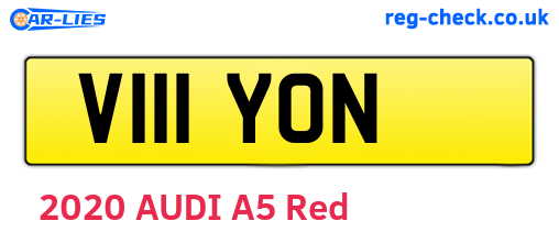 V111YON are the vehicle registration plates.