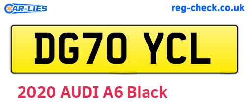 DG70YCL are the vehicle registration plates.