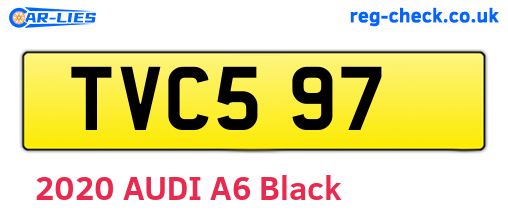 TVC597 are the vehicle registration plates.