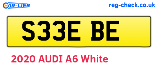 S33EBE are the vehicle registration plates.