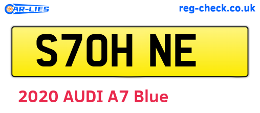 S70HNE are the vehicle registration plates.