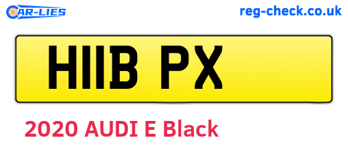 H11BPX are the vehicle registration plates.