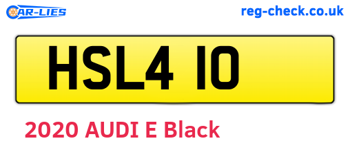 HSL410 are the vehicle registration plates.