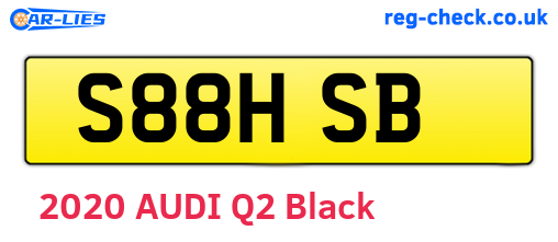 S88HSB are the vehicle registration plates.