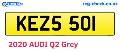 KEZ5501 are the vehicle registration plates.