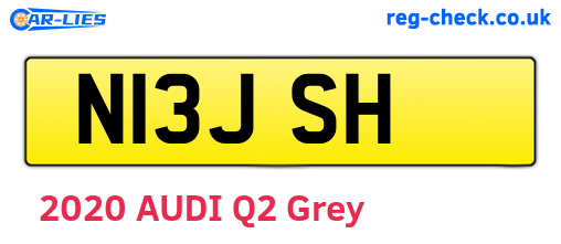 N13JSH are the vehicle registration plates.