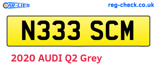 N333SCM are the vehicle registration plates.