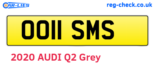 OO11SMS are the vehicle registration plates.