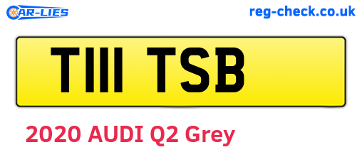 T111TSB are the vehicle registration plates.