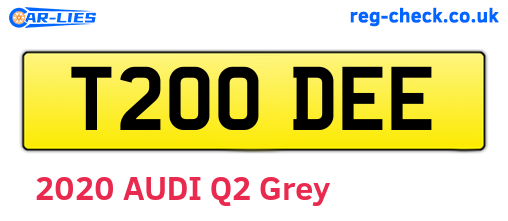 T200DEE are the vehicle registration plates.