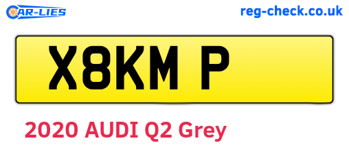 X8KMP are the vehicle registration plates.