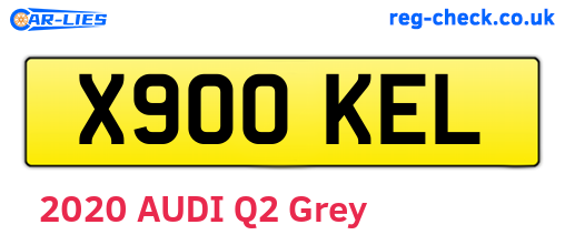 X900KEL are the vehicle registration plates.