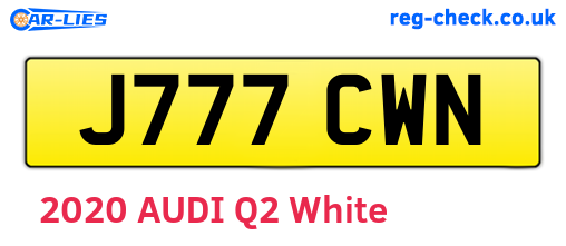 J777CWN are the vehicle registration plates.