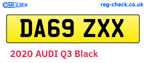 DA69ZXX are the vehicle registration plates.