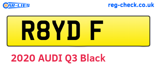 R8YDF are the vehicle registration plates.