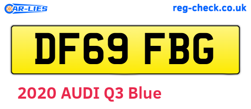 DF69FBG are the vehicle registration plates.