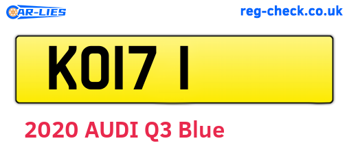 KOI71 are the vehicle registration plates.