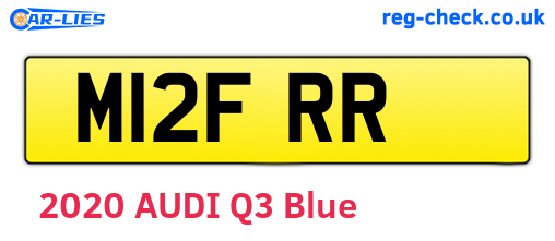 M12FRR are the vehicle registration plates.