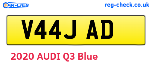 V44JAD are the vehicle registration plates.