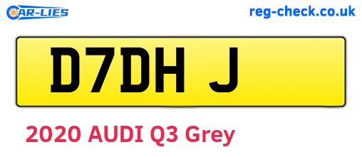D7DHJ are the vehicle registration plates.