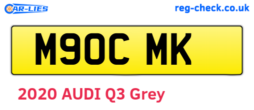 M90CMK are the vehicle registration plates.