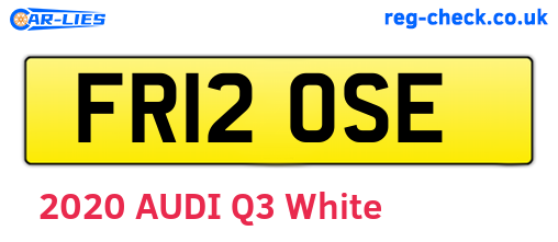 FR12OSE are the vehicle registration plates.