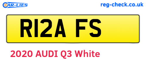 R12AFS are the vehicle registration plates.
