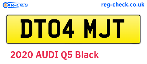 DT04MJT are the vehicle registration plates.