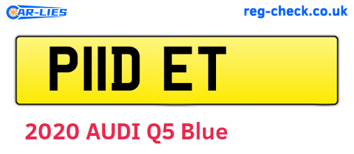 P11DET are the vehicle registration plates.