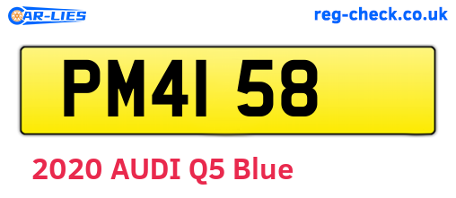 PM4158 are the vehicle registration plates.