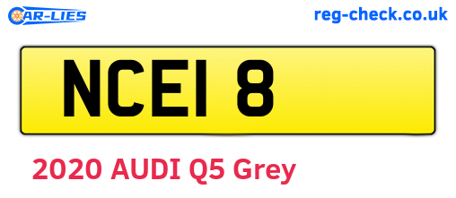 NCE18 are the vehicle registration plates.