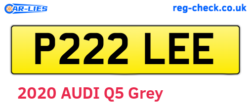 P222LEE are the vehicle registration plates.