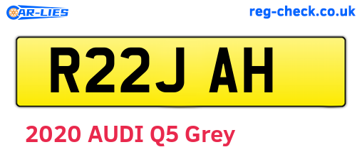 R22JAH are the vehicle registration plates.