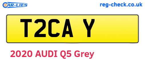 T2CAY are the vehicle registration plates.