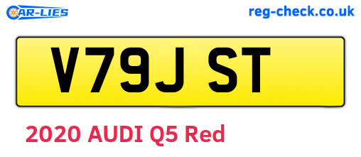 V79JST are the vehicle registration plates.