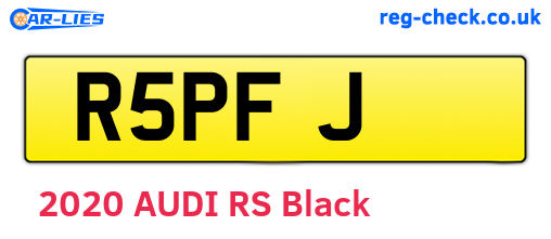 R5PFJ are the vehicle registration plates.