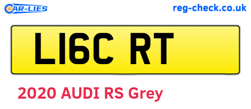 L16CRT are the vehicle registration plates.