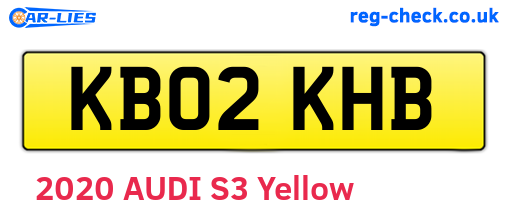 KB02KHB are the vehicle registration plates.