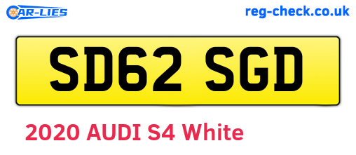 SD62SGD are the vehicle registration plates.