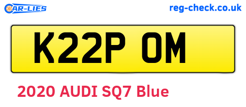 K22POM are the vehicle registration plates.