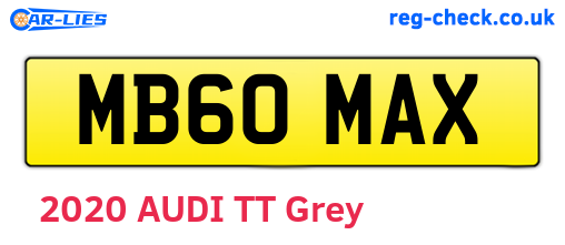 MB60MAX are the vehicle registration plates.