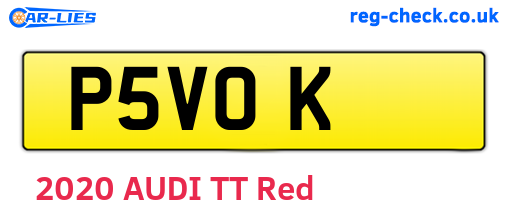 P5VOK are the vehicle registration plates.