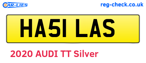 HA51LAS are the vehicle registration plates.