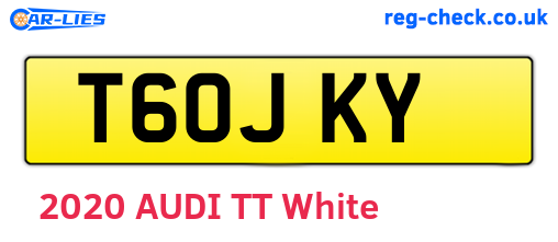 T60JKY are the vehicle registration plates.